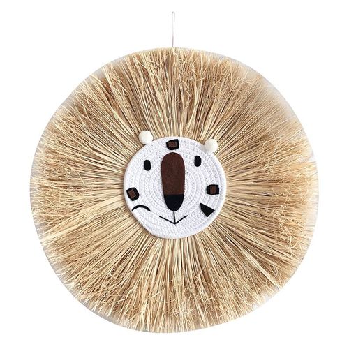 Décoration Murale En Fil De Coton Tissé À La Main, Tissage De Fils De Coton, Motif Lion Et Tigre, Pour Maison, Salon, Chambre D'enfant