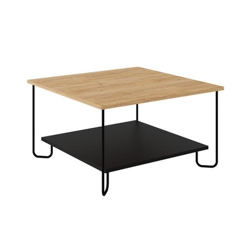 Table Basse Carrée Avec Pieds En Métal L80 Cm