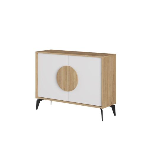 Buffet 2 Portes Avec Pieds En Métal L110 Cm