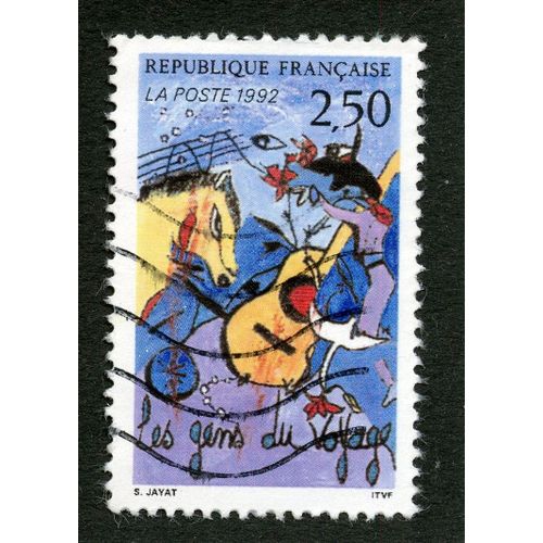 Timbre Oblitéré Les Gens Du Voyage,République Française,La Poste 1992,2,50
