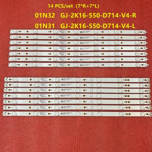 Bande de rétroéclairage LED (14), pour 55PUS7272 55PUS6581 55PUS6561 55PUS6101 55PUS6501 LB55072 55PUH6101 55PUS6401 01N31 01N32-A Nipseyteko