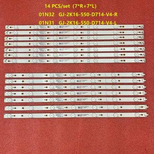 Rétroéclairage LED (14), pour 55put6551/12 55PUT6400 55PUS6101 55PUH6101 55PUS6581 55PUS6561 55PUS6401 55PUS6262 55PUS6162 KD-55X6000D Nipseyteko
