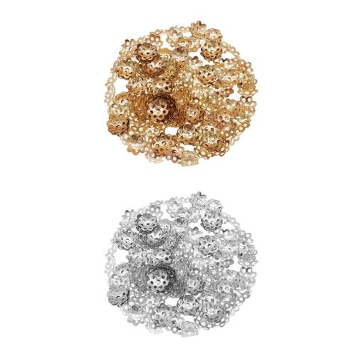 600 Pièces Embouts Bijoux Fleurs De Perles Attaches Noeuds Pour Perles Intercalaires Perles D'entretoise