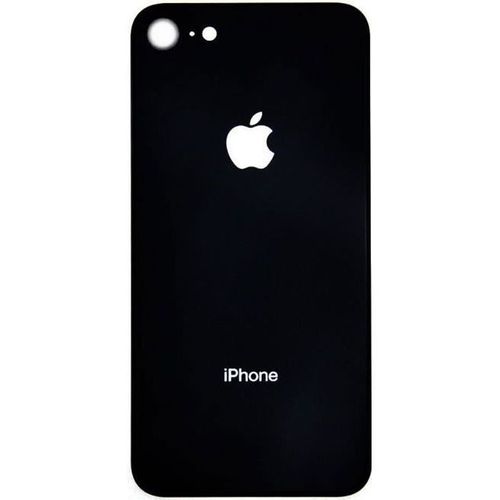 Vitre Arrière Iphone 8 Noir - Avec Logo + Adhésif