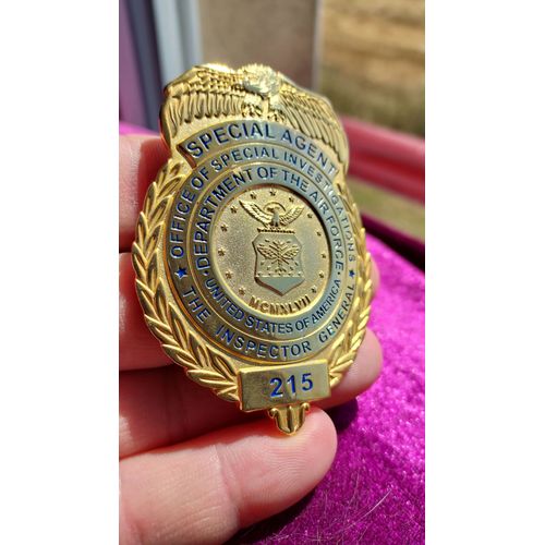 Badge Insigne Department Of The Airforce The Inspector General Special Agent 215 En Métal 76 Grammes 7.5 Cm Réplique Objet De Décoration Marque Bellingham & Carrington