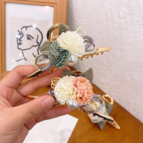 Pince À Cheveux En Forme De Fleur Pour Femmes Et Filles, Pinces À Cheveux Coréennes, Épingles À Cheveux, Barrettes En Crabe, Porte-Queue De Cheval, Couvre-Chef, Accessoires Pour Cheveux 