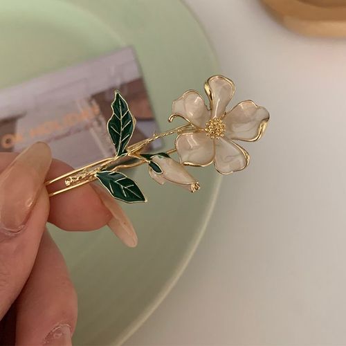 Pince À Cheveux En Alliage, 1 Pièce, Pince À Cheveux En Forme De Fleur Pour Femmes Et Filles, Barrette, Épingle À Cheveux, Bandeau En Crabe, Accessoires Pour Cheveux, Ornement De Couvre-Chef 