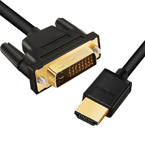 Câble DVI adaptateur 24 + 1 broche câble mâle vers HDMI mâle plaqué or pour 1080P HD HDTV - 2 Mètres
