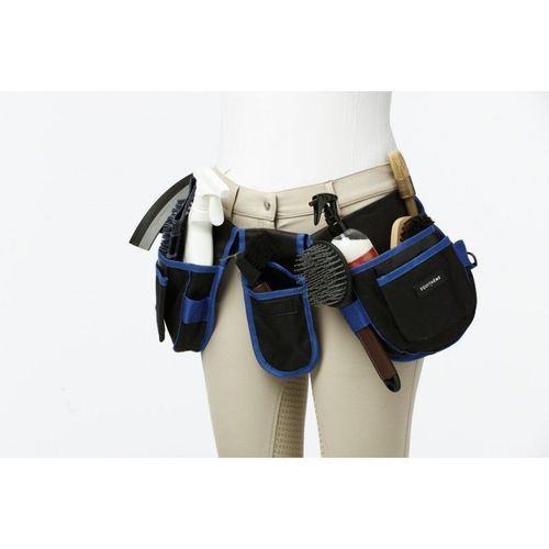 Ceinture De Pansage Equithème - Couleur : Noir/Gris, Taille : Env. L 75 X H 25 Cm