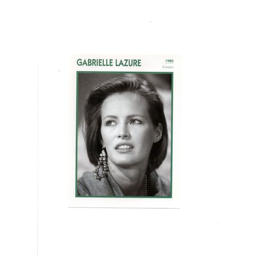 Photo Gabrielle Lazure En 1980.