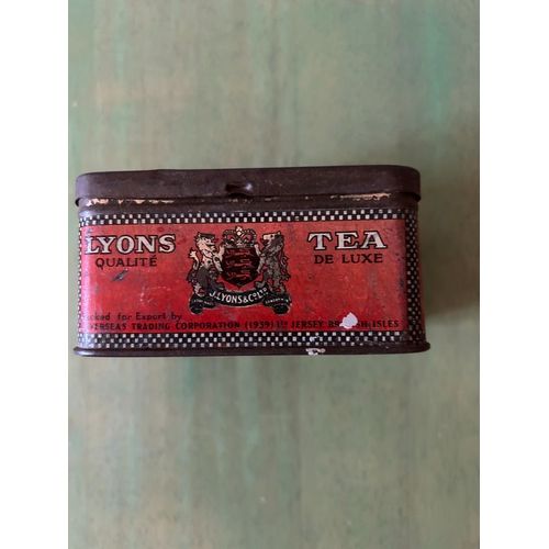 Ancienne Boite En Fer Lyons'tea Qualité Luxe Vintage Collection