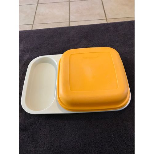 Assiette Plateau Repas , Couvercle Cloche Tupperware (Type Bento)