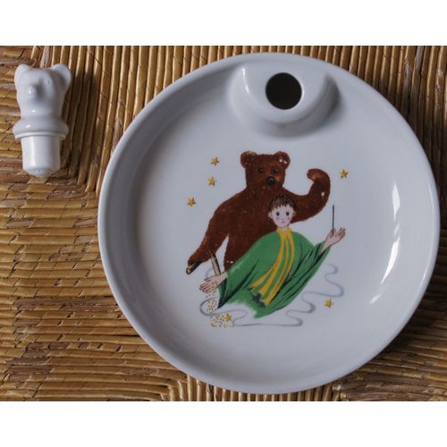 Assiette À Bouillie Bonne Nuit Les Petits Pillivuyt Mehun Rtf Nounours Marchand De Sable