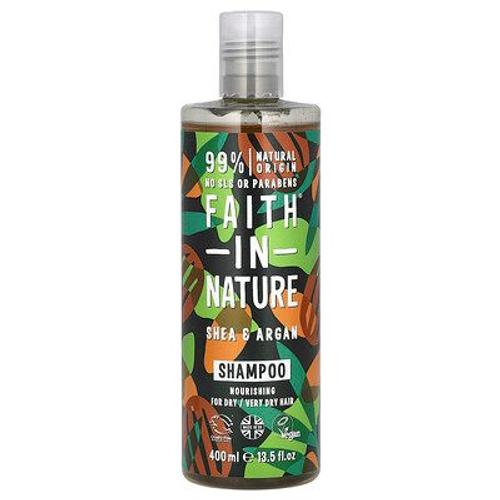 Faith In Nature, Shampooing, Pour Cheveux Secs/Très Secs, Karité Et Argan, 400 Ml 