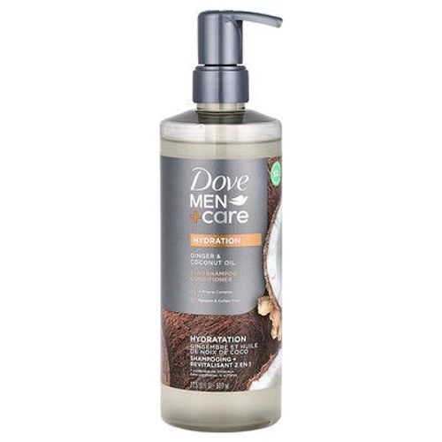 Dove, Men + Care, Shampooing + Après-Shampooing 2-En-1, Huile De Gingembre Et De Noix De Coco, 517 Ml 
