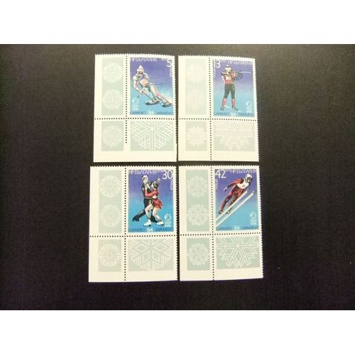 10 Bulgaria Bulgarie 1984 / Jeux Olympiques D'hiver À Sarajevo / Yvert 2826 / 2829 Mnh
