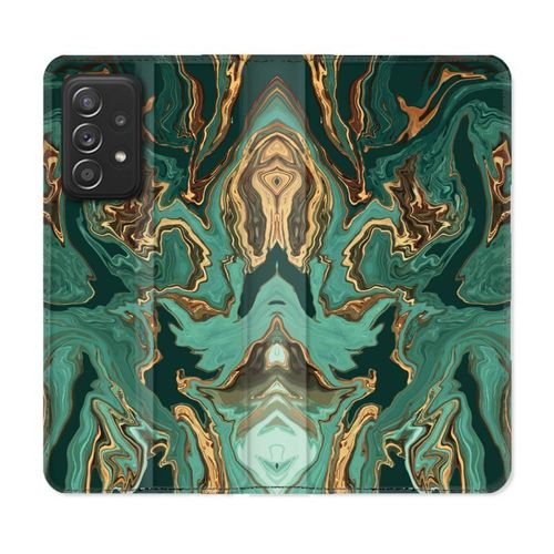Housse Cuir Portefeuille Pour Samsung Galaxy A53 5g Texture Marbre Vert