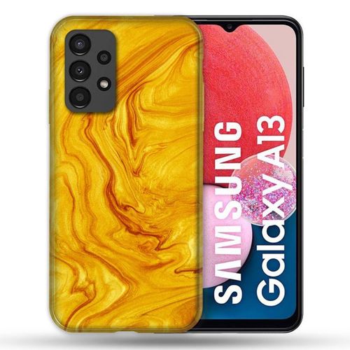 Coque Pour Samsung Galaxy A13 4g Texture Marbre Jaune