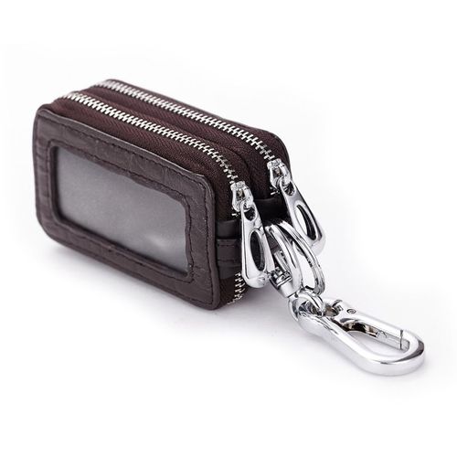 SOUTH GOOSE-Porte-clés de voiture en cuir véritable pour hommes et femmes,sac de gardien unisexe,motif crocodile,double fermeture éclair,prédire EvaluWomen,mignon 007