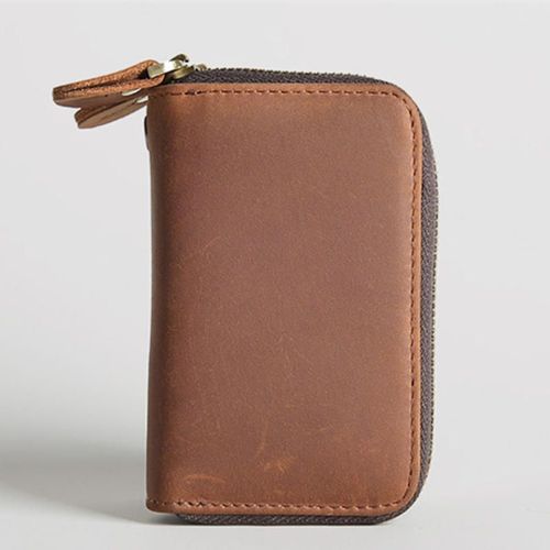 SOUTH GOOSE-Porte-clés en cuir véritable pour hommes et femmes,étui à clés de voiture rétro,peau de vache,double fermeture éclair,HTML EvaluCoin Powders,007 Keeper