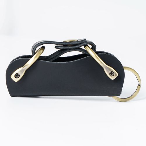 Portefeuille clé de verrouillage de voiture en cuir véritable,style innovant
