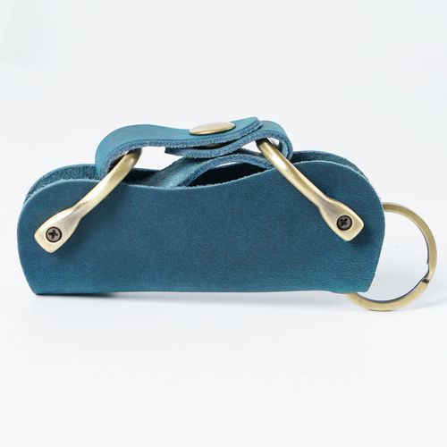 Portefeuille clé de verrouillage de voiture en cuir véritable,style innovant