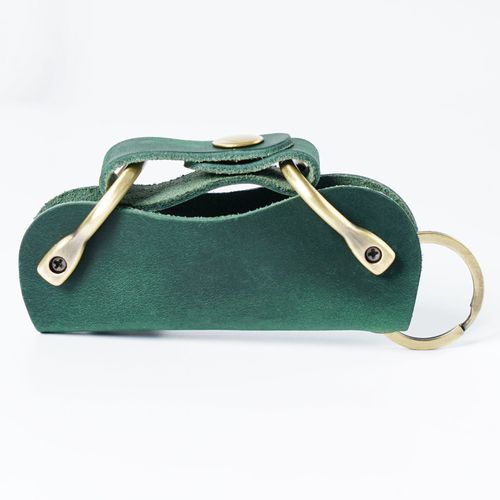 Portefeuille clé de verrouillage de voiture en cuir véritable,style innovant