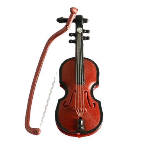 Mini Violon Ornement Miniature,Modèle Avec Étui De Support,Maison De Poupée