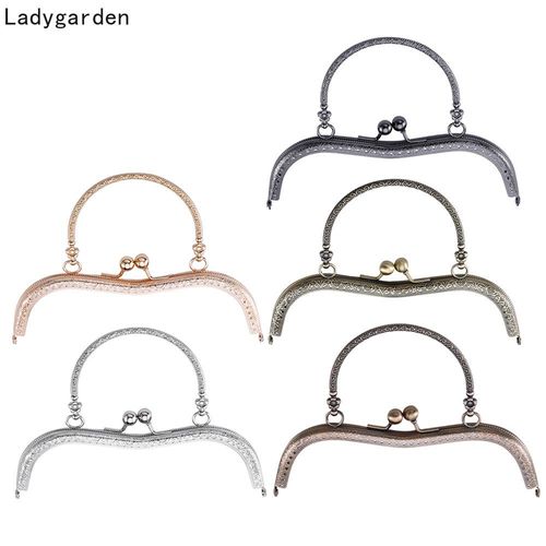 Cadre de poignée de sac à main en métal, 19cm, 5 pièces, fermoir, arc de poignée pour bricolage, nouvelle mode, fournitures artisanales