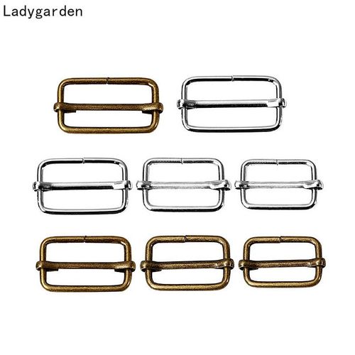 Boucles à anneaux carrés réglables en métal, 5 pièces, ceinture de vêtement, bagages, couture, sac à main, boutons de bourse