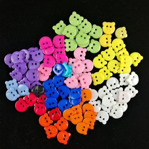 Boutons chat en résine 13MM, 100 pièces, boutons décoratifs pour vêtements d'enfants, sac de jouets