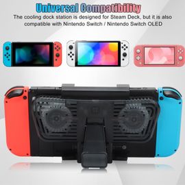 Ventilateur De Refroidissement Adapté Pour Valve Steam Deck/Convient Pour Nintendo Switch/Oled, Portable Dual Co