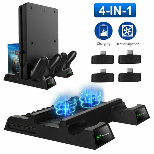 Ventilateur De Refroidissement Pour Station D'accueil De Chargeur Double Contrôleur Ps4, Support Vertical