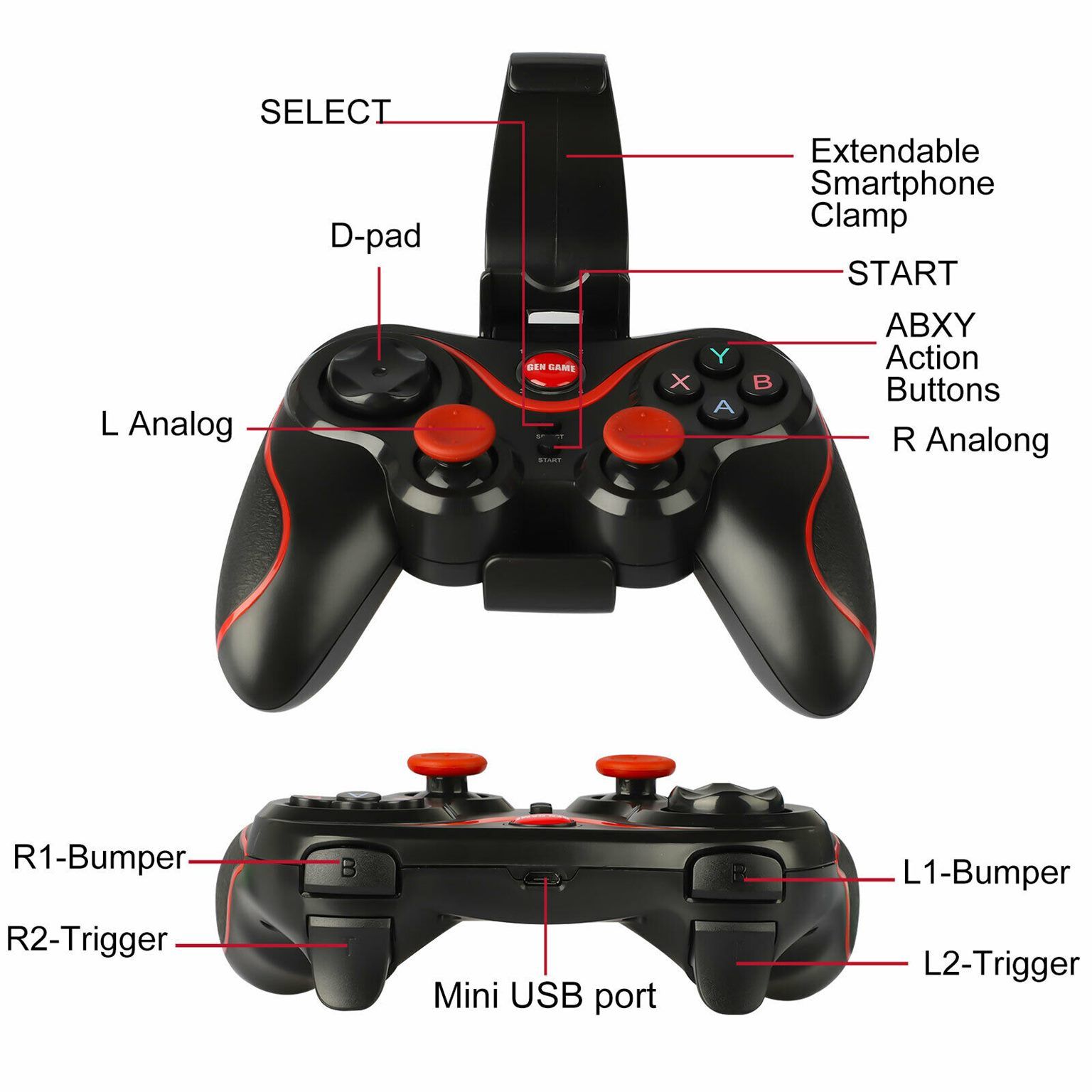 Manette De Jeu Sans Fil Pour Tablette Ios/Android, Tlphone... - 2