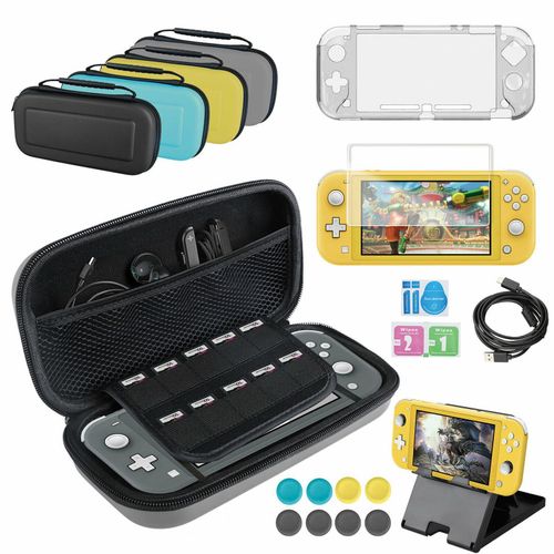 Convient Pour Nintendo Switch Lite 7in1, Ensemble D'accessoires, Sac De Rangement Multiple + Housse + Base