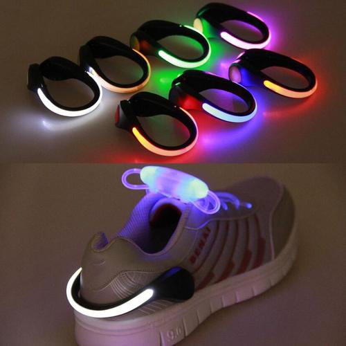 Clip De Lumière D'Avertissement Led, Clip De Chaussure Clignotant Pour La Course De Nuit, Vélo Jogging, Lampe De Sécurité, Lumière De Sport, Accessoires De Vélo