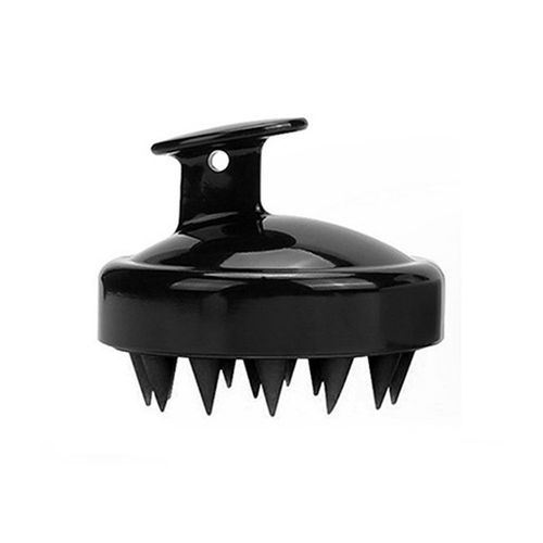 Brosse pour massage et peeling du cuir chevelu Le noir