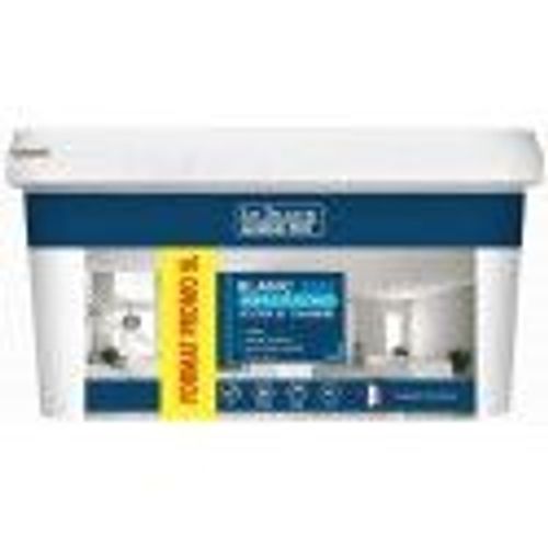 Peinture copolymère acrylique décoration murs plafonds blanc mat 5L LES 3 BLANCS