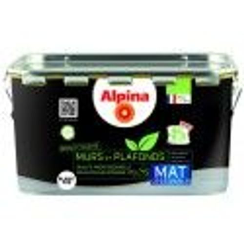 Peinture professionnel murs et plafonds monocouche opacifiante sous couche intégré acrylique blanc mat 2.5L ALPINA
