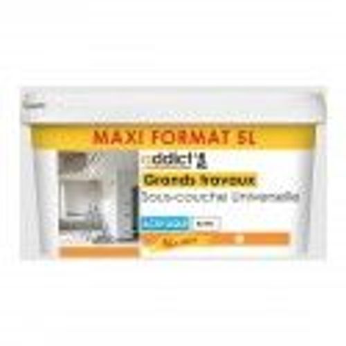 Peinture sous couche universelle murs et plafonds grands travaux acrylique blanc mat 5L ADDICT