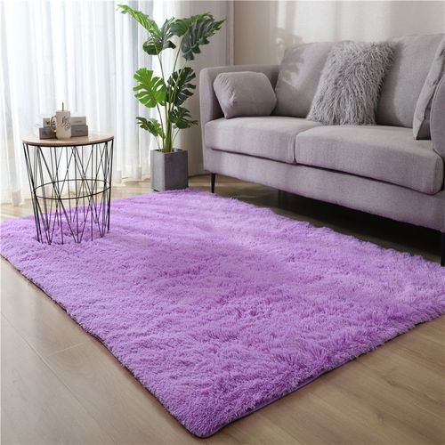Tapis Moelleux Gris Lavables,Tapis Pour Salon,Canapés Modernes,Décoration De Chambre À Coucher,Fourrure Anti-Alde,Grand Lea,Polymères De Revêtement De Sol - Type 60200-Purple-100x160cm 39x63inch