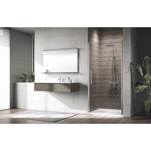Porte de douche pivotante - en niche ou en angle - Young - 1B 87 VC SILV NOVELLINI