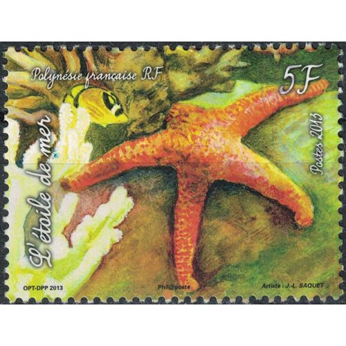 Tahiti 2013 Oblitéré Used Faune Marine Starfish Étoile De Mer