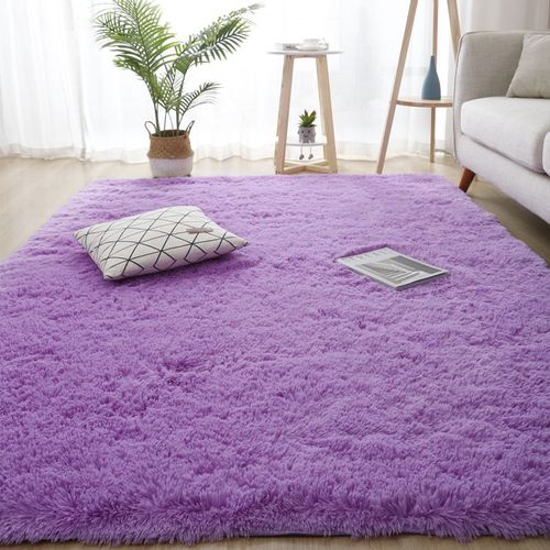 Grand Tapis Gris De Salon,Hall,Table Basse,Tapis De Sol 160x230,Chambre D'enfant,Cheveux Longs,Tapis De Sol Moelleux - Type 1417-Purple-120x160cm 47x63inch