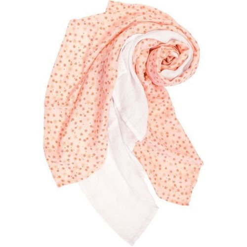 Domiva Lot 3 Langes Poeme - Mousseline 100% Viscose De Bambou - Antibactérien - Blanc Imprimé - 60 X 60 Cm