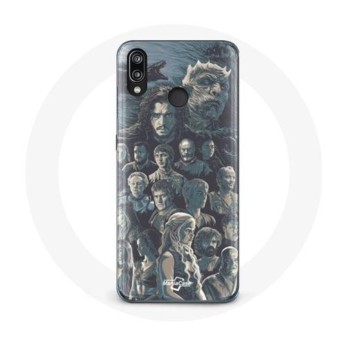 Coque Pour Huawei P20 Lite Game Of Thrones Saison 8 Le Trône De Fer Affiche Personnages Fond Gris