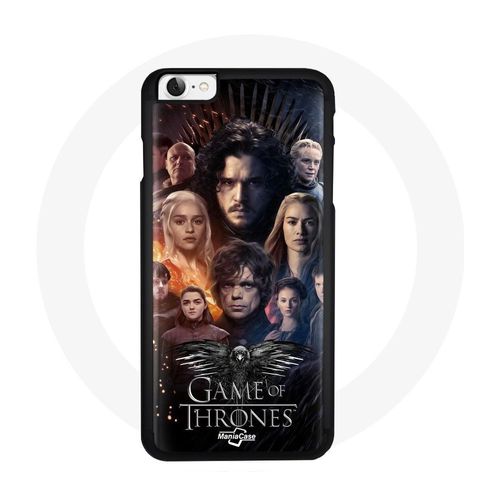 Coque Pour Iphone 6 Game Of Thrones Saison 8 Le Trône De Fer L'affiche De L'équipage Logo Aigle Gris