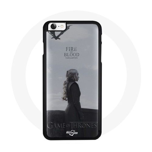 Coque Pour Iphone 6 Game Of Thrones Saison 8 Daenerys Targaryen Feu Et Sang Le Trône De Fer Logo Gris