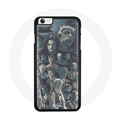 Coque Pour Iphone 4 Game Of Thrones Saison 8 Le Trône De Fer Affiche Personnages Fond Gris