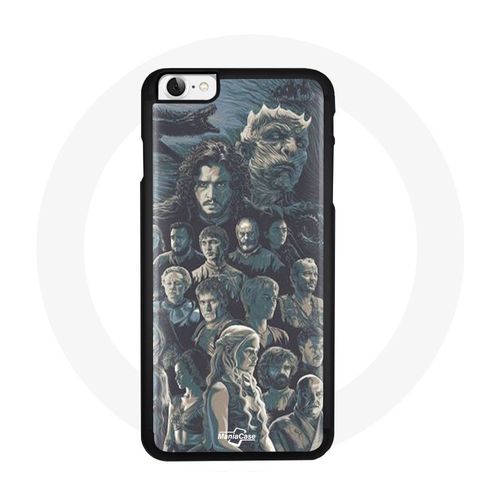 Coque Pour Iphone 6 Game Of Thrones Saison 8 Le Trône De Fer Affiche Personnages Fond Gris